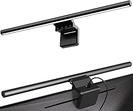 Monitor Light Bar 19.7", No-Glare Asymmetric Screen Lamp, Auto-Dimming, CRI Ra97, 2700K-6500K & Stepless Dimming, Touch Control, Includes 5V/2A Adapter, Fits 0.2-1.1" Monitors (Not for Laptops)