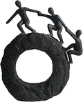Abstract Sculptures - Living Room and Office Dynamic Climbing Wall Character Decoration, Black Statue 7x8x1.5 inches Elegant Black Home Decoration Gift Creativity