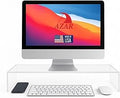Azar 515360 Acrylic Monitor Stand Riser – Made in USA Laptop stand and Monitor Riser Acrylic Monitor Stand Riser Clear Laptop Stand for Desk Ergonomic Display Riser, Clear (21-Inch-Luxury Handcrafted)