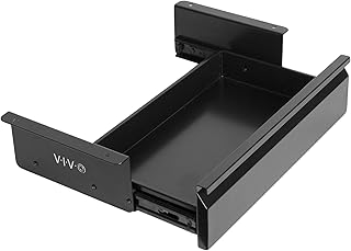 VIVO 16 Inch Under Desk Slide out Drawer without Shell, Home Office Storage Organizer, Steel, Black, DESK-AC03A-B