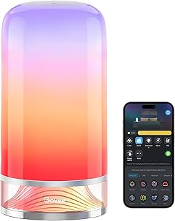 Govee RGBIC Smart Table Lamp 2, Touch Bedside Small Table Lamp Compatible with SmartThings, Matter, Alexa, Desk Lamp with 64 Scene Modes, Nightstand Lamp for Bedroom Living Room Night Light(Corded)