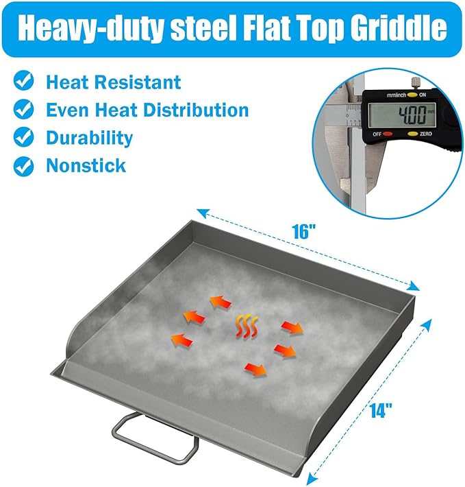 Professional Flat Top Griddle for Camp Chef Pro 60x, EX60B, EX60P, EX60PP Stove Grills, Outdoor BBQ Accessories for Camp Chef Most of 1, 2 Burners Camp Propane Stove Grill, 1 Carry Bag