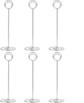 10 Pack 8.75 inch Tall Table Number Holders Place Card Holder Table Picture Holder Wire Photo Holder Clips Picture Memo Note Photo Stand (Silver)