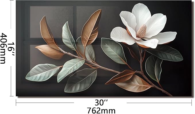 Evgosm tempered glass backsplash for stove, Flowers Stove Splashback, Glass Backsplash, Used for Kitchen Wall Protection and Decoration, Easy to Install and Clean. (30x16'')