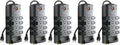 Belkin Surge Protector w/ 8 Rotating & 4 Standard Outlets (Pack of 5) - 8ft Sturdy Extension Cord with Flat Pivot Plug for Home, Office, Travel, & Desktop - Power Strip - 4320 Joules
