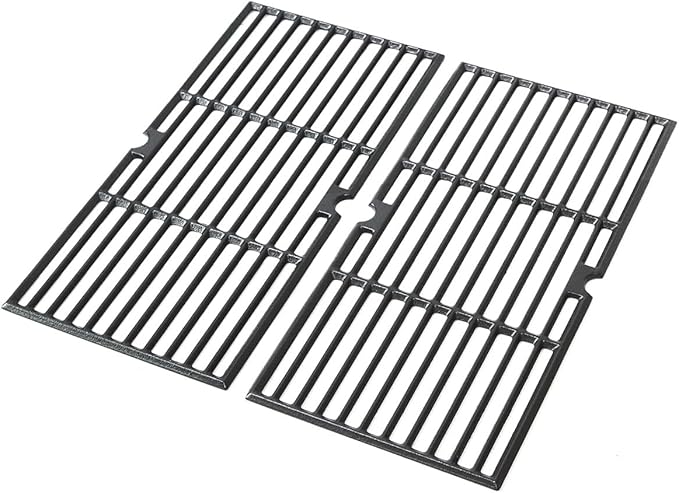15202029 Grill Grates for Oklahoma Joes Longhorn Smoker Comb Charcoal/Gas Smoke 12201767 14201767 18202083 16202046 - Heavy Duty Cast Iron Grill Parts Smoker Sides, 2-Pack