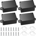 Project Box, 4pcs Junction Boxes, IP65 Waterproof Electrical Boxes, ABS Plastic Dustproof Electrical Project Case Power Junction Boxes with Fixed Ear for Outdoor Electronics - 3.3x2.3x1.37