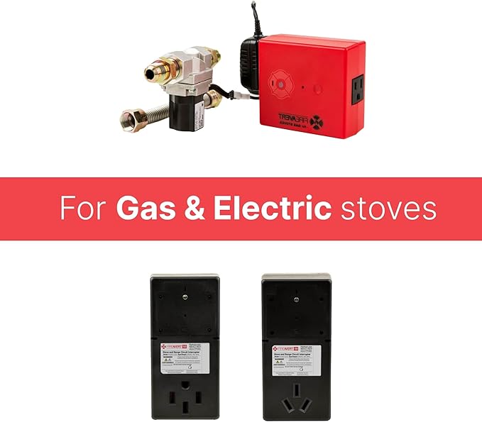 FireAvert - Electric Auto Stove Shut-Off Safety Device (3 or 4 Prong), Oven Monitoring Solution for Senior Citizen and Elderly Parents, As Seen On Shark Tank (3-Prong)