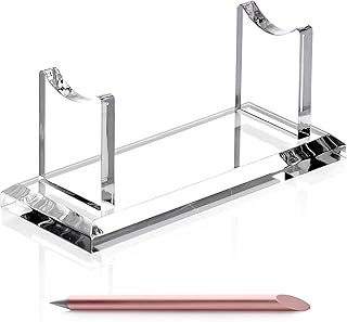 SANRUI Acrylic Pen Holder Display Stand, Shop Fountain Pencil Makeup Brush Rack, Ballpoint Pen Showholder, Paintbrush Drying Rack Organizer Desk for Home School Office Or Store Use