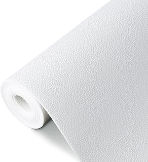 WochiTV Shelf Liner for Cabinets, Drawer Non Adhesive Non Slip Foam Mat for Kitchen, Pantry, Bathroom, Cupboard, Garage, Closet, Shelves, Drawer, Tool Box, White 17.5 x 236 inches