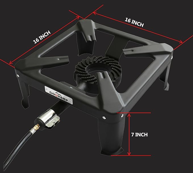 COOKAMP Propane Burner for Outdoor Cooking (Single Burner-Standard)