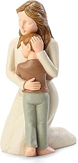 Hensonever Mother and Son Figurines, Sculpted Hand-Painted Mom and Son Statues Gifts for Mother’s Day Anniversary Birthday