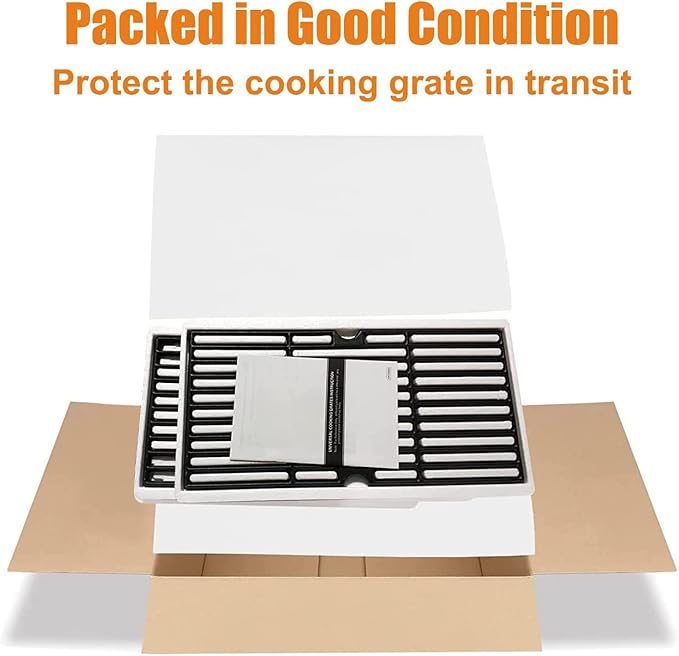 Hisencn Grill Grates Replacement for Charbroil 2 Burner Grills, Thermos 461633514, Tru Infrared 463251414, 463633316, 463251413, 463250210, 463250212, Grids Replacement for G460-0500-W1 G309-0019-W2