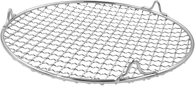 Barbecue Grill Net,BBQ Net for Grilling,Multi-Purpose SUS304 BBQ Grill Mesh, Round Barbecue Wire Rack,BBQ Grate/Steam Mesh for Outdoor Barbeque Camping Charbroil Backyards