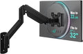 WALI Computer Monitor Wall Mount for 17 to 32 Inch Screens, Single Monitors Mount Holds up to 22lbs, Fully Adjustable Wall Mount Monitor Arm, 75x75/100x100mm VESA Mount (GSWM001), Black