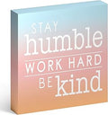 Barnyard Designs Wooden Box Sign Motivational Desk Decor for Women Office, Bathroom Shelf Decoration, Inspirational Desk Decor (Humble Kind)