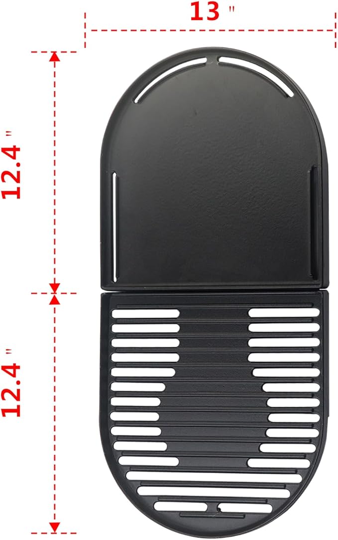 Cast Iron Cooking Griddle and Grill Grates Replacement Parts for Coleman Roadtrip Swaptop Grills LX LXE LXX, 2 Pack Grill Grids Grates Parts