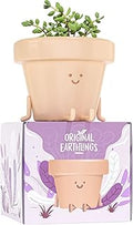 Original Earthlings Legs Out Pot - 4 Inch Cute Plant Pot - Plastic Funny Planter with Drainage, Unique Cactus Plant Lover Gift, Succulent Face Flower Pot, Desk Plant, Table Top Decor, & Home Gifts