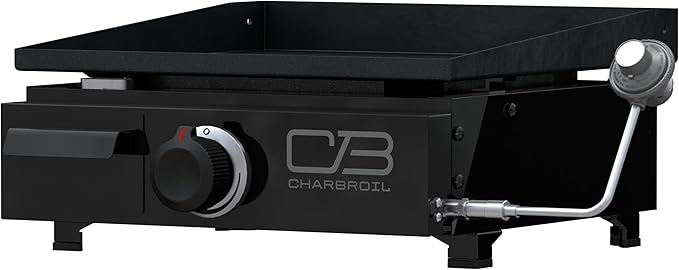 Charbroil 17" Performance Series Portable Tabletop 1 Burner Propane Gas Griddle, Black 463614124