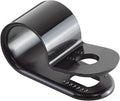 GTSE Black Nylon Plastic Cable Clamps, 3/8" Screw Mounts for Cable, Rope, Tube Management, 100 Pack