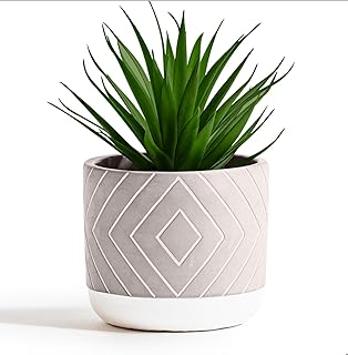 Kurrajong Farmhouse 8" high Artificial Plant in Pot - Small Faux Plant for Desk, Bathroom, Shelf & Coffee Table - Realistic Fake Plant for Home Decor