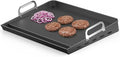 EUTRKei 17" x 13" Nonstick Griddle for Gas Grill, Heavy-Duty Cast Iron Griddle for Stove Top with Grease Groove, Reinforced Flat Top & Effortless Cleanup, for Parties, Camping &Tailgating