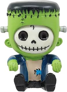 Ebros Frankie The Frankenstein Furrybones Figurine Small 3 Inch Tall Furry Bones Skeleton Monster Decor Statue As Halloween Gothic Fun Zombie Furry Bones Collectible