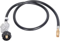 GasSaf Propane Regulator with Hose, 4 Feet Griddle Propane Adapter Fits for Blackstone 17" and 22" Tabletop Grills