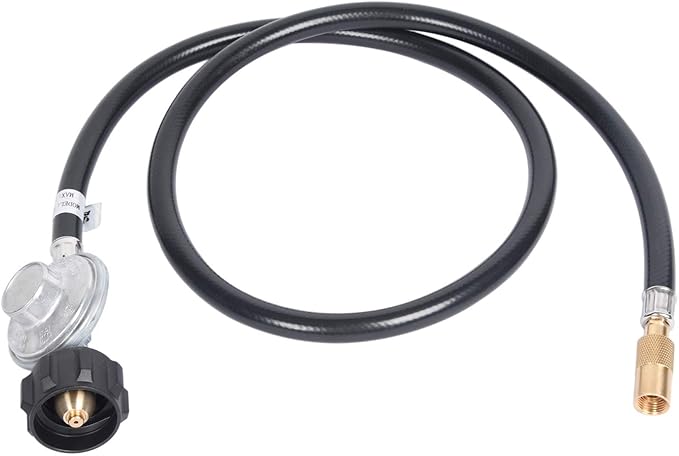 GasSaf Propane Regulator with Hose, 4 Feet Griddle Propane Adapter Fits for Blackstone 17" and 22" Tabletop Grills
