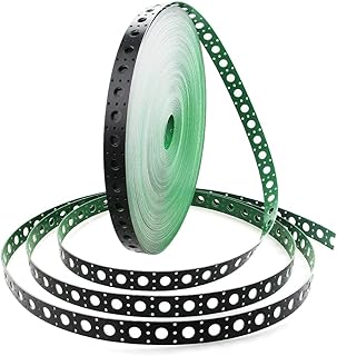 ALITOVE Mounting Strip for 12mm WS2811 Pixel 5V 12V 24V Addressable RGB LED Bullet Square String Lights, 164Ft/50M per Roll, 1inch/25mm Hole Spacing, for Making Halloween Christmas Pixel Trees Grids