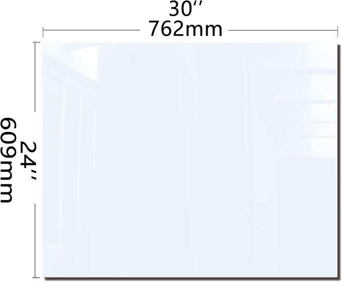 DAIFURONGE Tempered Glass Backsplash for Kitchen, Black and White Art Stove Backsplash Protector - Easy to Clean Wall Decor (White, 30"x24"(76.2x60.96cm))