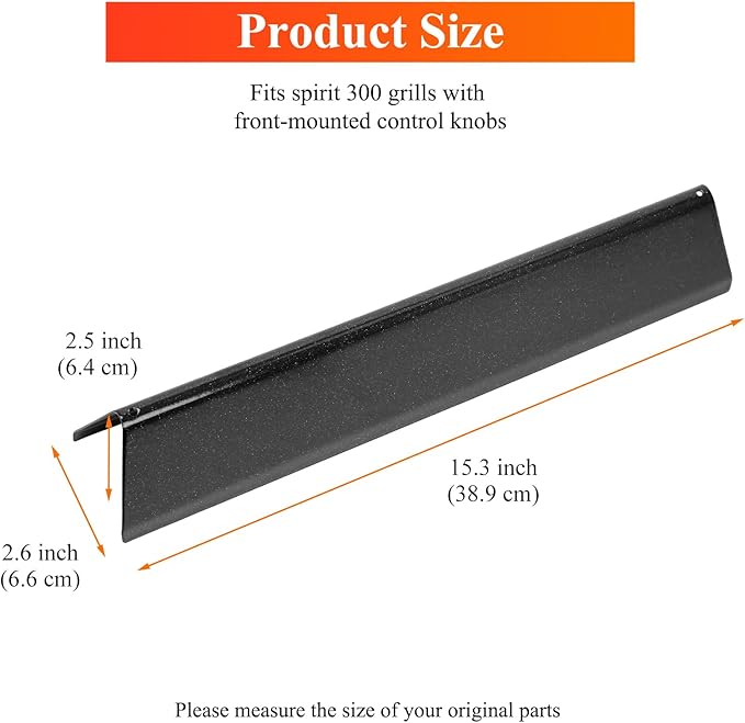 15.3" Flavorizer Bars for Weber Spirit 300, GS4 Spirit II 300 Series E310 E320 E330 S310 S320 S330 Grill with Front Control, Weber Grill Replacement Parts, Grill Parts for Weber 7636 69797 68843