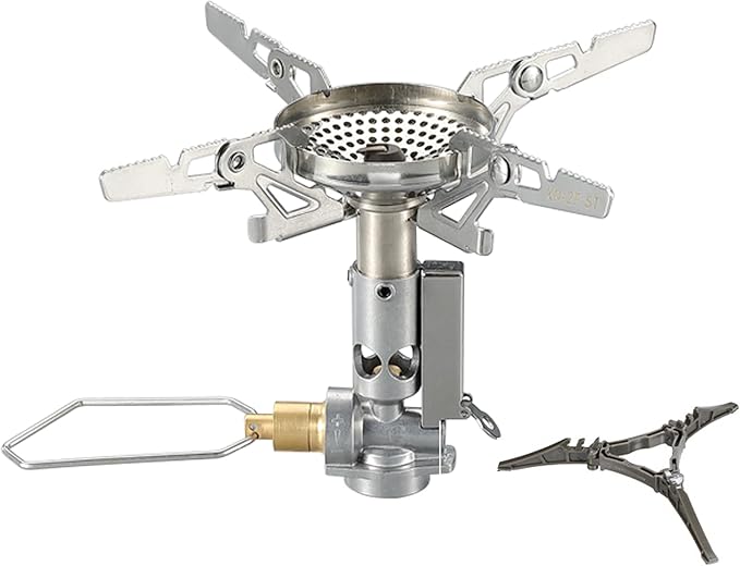 CAMPINGMOON XD-2F Canister Top Stove Portable Compact Foldable w/igniter w/Gas Fuel Can Stabilizer XD-2F/Z41