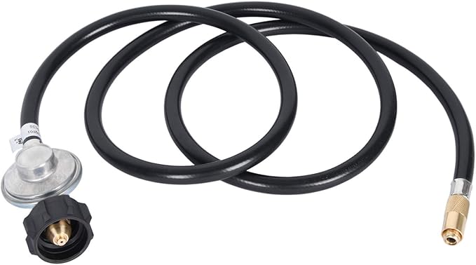 GasSaf Propane Regulator with Hose, 4 Feet Griddle Propane Adapter Fits for Blackstone 17" and 22" Tabletop Grills