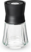 Rosendahl Grand Cru 8.5 Oz Dressing Shaker - Elegant Black Glass Container with Push-Button Lid, 360-Degree Spout for Easy Pouring, Leak-Proof, Multifunctional Kitchen Essential for Homemade Dressings