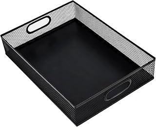 Metal Mesh Desk Organizer Tray, A4 Large Office Storage Box Set, 12.6X 9.1 x 2.8Inches, and Storage Containers for Gift Wrap, and Crafts