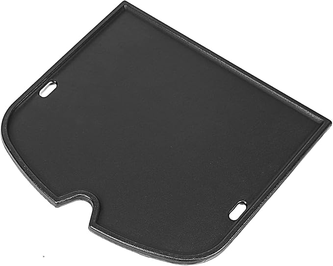 7034 Cast Iron Cooking Griddle Plate for Weber Traveler Portable Gas Grill Accessories, Griddle Replacement Parts for Weber Traveler 9010001 Outdoor BBQ Grill Replacement Part, 13.57 x 12.42 Inches