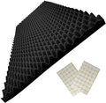 48"X 24"X 2" Egg Crate Foam Panel, Black Sound Proof Foam Panels, Acoustic Foam, Noise Cancelling Foam Studio Foam Panel, Sound Panels Noise Reducing For Walls（1 PCS）