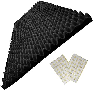 48"X 24"X 2" Egg Crate Foam Panel, Black Sound Proof Foam Panels, Acoustic Foam, Noise Cancelling Foam Studio Foam Panel, Sound Panels Noise Reducing For Walls（1 PCS）