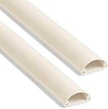 ZhiYo Wall Cord Hider for 1-2 Cords, Self-Adhesive TV Cord Cover, Beige D-Shaped Wire Hider for Wall-Mounted TV, Half-Round Wire Management Covers, Cable Raceway, 1in W x 0.4in H