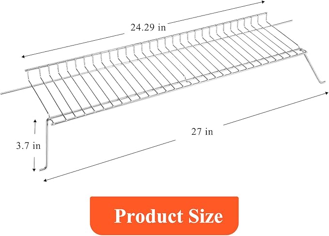 Grill Warming Rack for Charbroil Performance Tru-Infrared 3 Burner 463370719, Replacement Part for Charbroil 463371116, 463280019, 463371716 3-Burner Gas Grill, Warming Grates, Stainless Steel