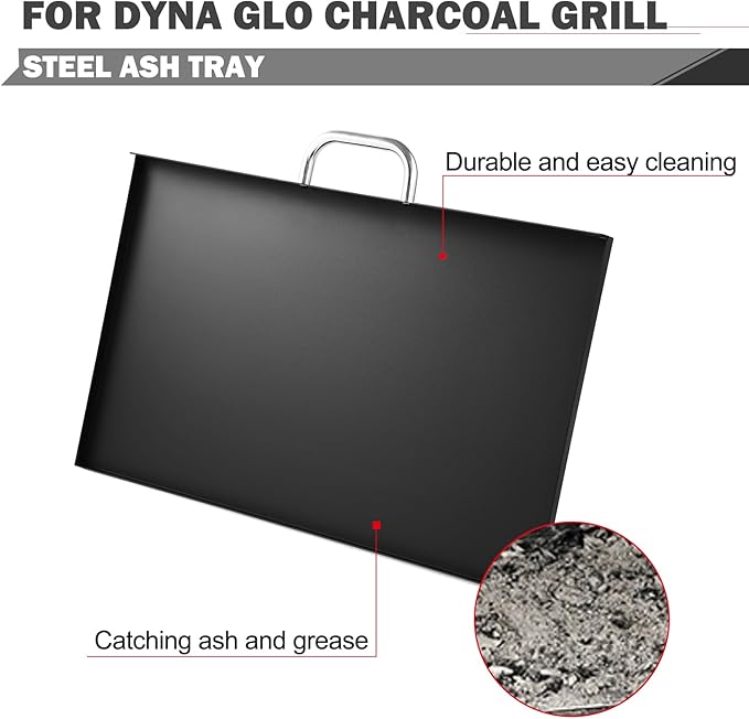 Ash Pan Grill Replacement Parts for Dyna Glo Charcoal Grill Parts DGN576SNC-D DGN576DNC-D DGN576DNC-DC Ash Tray Catcher Master Forge Grill Replacement Parts MFJ576DNC Charcoal Tray Catcher