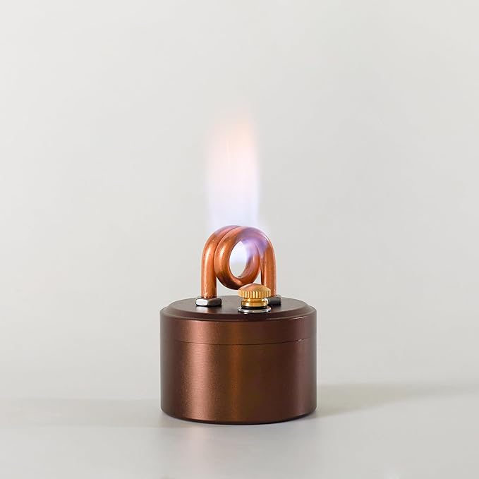 Portable Mini Alcohol Camping Stove - Foldable Stand, Durable Shell, Safe & Intense Flame Spirit Burner - Lightweight for Hiking, Backpacking, Cooking - 50ml Capacity