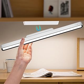 Desk Light Bar 16.5in Magnetic Rechargeable LED Light Bar, 3000K, 4500K, 6000K Color Temperature Battery Powered Under Cabinet Lighting for Desk, Home Office, Shelf, Reading