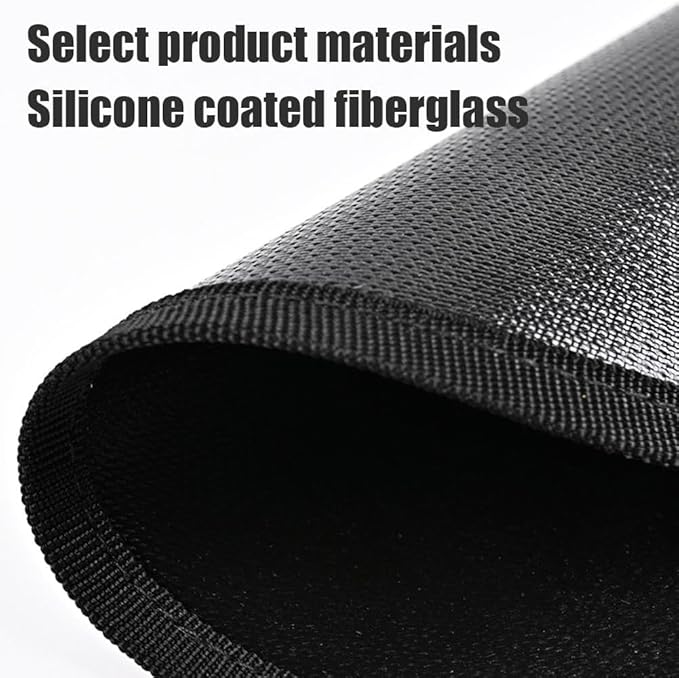 24" Fire Pit Mat for Solo Stove Bonfire Round Fireproof Under Grill Mat Oil Proof Waterproof BBQ Pad for Deck Patio Grass Outdoor Grill Accessories Portable and Reusable