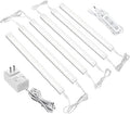 ASOKO Dimmable Under Cabinet Lighting for Kitchen - 6 Pcs 12 inches Linkable Counter Light Bars, Led Closet Light Daylight White 4500K,DC24V 1360Lumens,20W Led Shelf Lighting (ETL Plug)