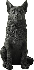 JFSM INC. 3.5" Black German Shepherd Dog Figurine - Elegant Resin Dog Statue, Holiday Stocking Stuffer, Gifts for German Shepherd Lovers, Pet Memorial or Home Office Décor