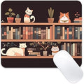 Cute Mousepad Computer Cat Kawaii Cool Mousepad Aesthetic Girly Women Cartoon Design Kids Girls Teen Pretty Modern Decorative Animal Art Small Office MouseMat for Laptop