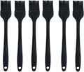 Silicone brush, Oil Brush for BBQ Kitchen Cooking Baking and Grilling (6 PCS,black)