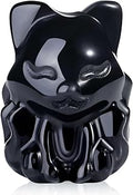 LAIDANLA 2" Black Obsidian Fox Figurine Healing Crystals Fox Statue Hand Carved Natural Gemstone Polished Reiki Spiritual Pocket Animal Sculpture Home Office Room Desk Decor